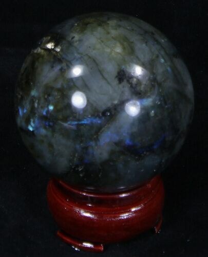 Flashy Labradorite Sphere - Great Color Play #32054
